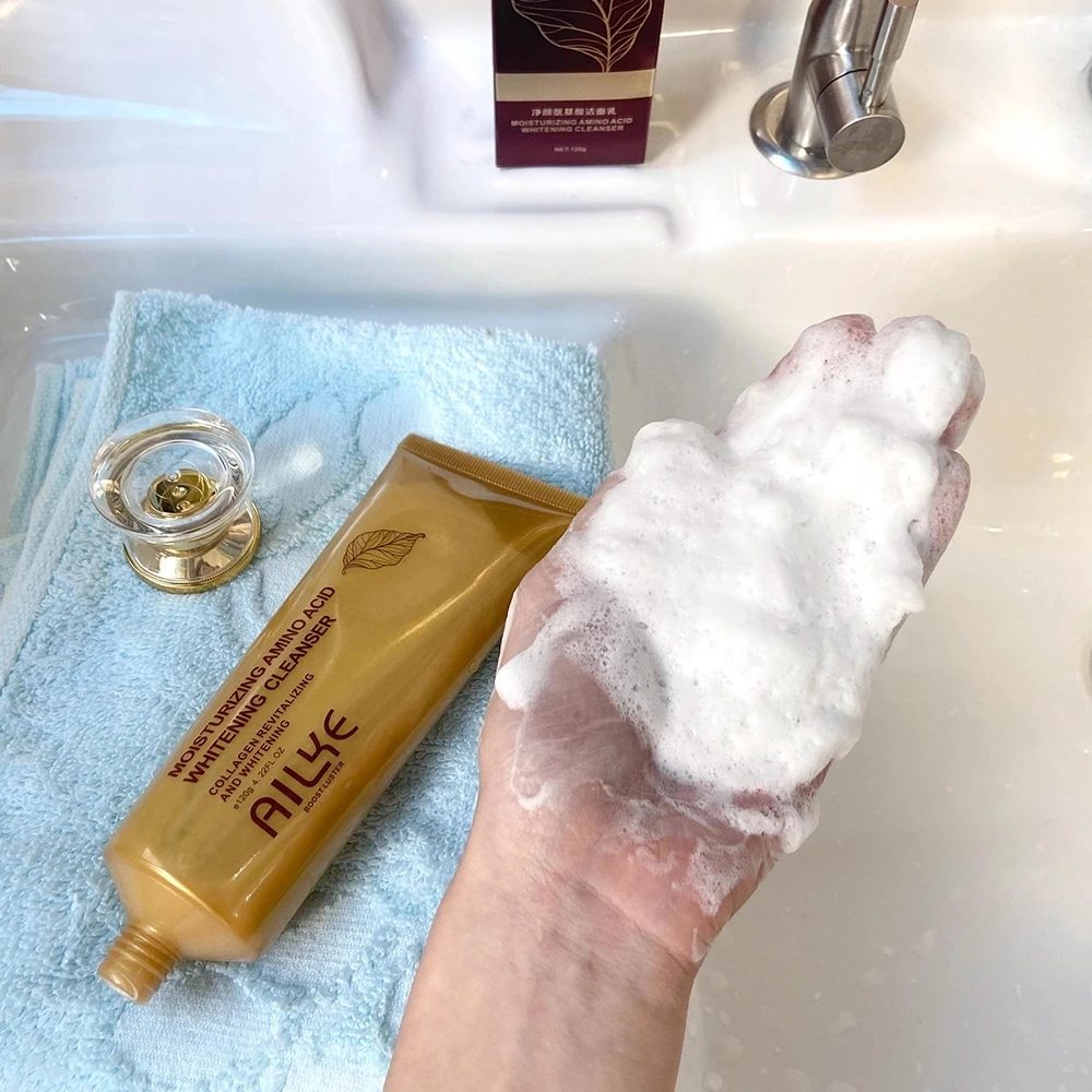 AILKE Amino Acid Whitening Facial Cleanser, Deeply Clean Skin, Reduce Dark Spots, Stains, Oil Control, Anti Acne, Blackheads