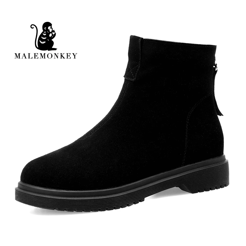 

MALEMONKEY Luxury Brand Designers 2019 New Fashion Women Shoes Doc Martens Leather Boots Women Winter