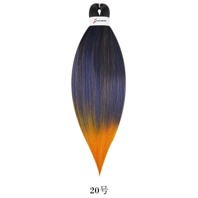 Pre Stretched Kanekalons Braiding Hair Easy Crochet Braid Hair Extension Yaki Straight Ombre For Woman Aigemei EZ Braids 20