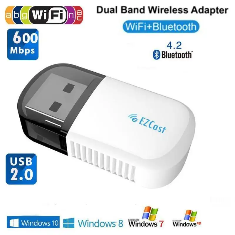 

Беспроводной адаптер Bluetooth 4,2 USB wi-fi, 2,4 ГГц, 600 Мбит/с
