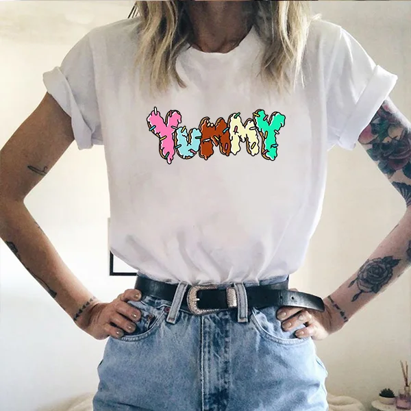 

100% Cotton Streetwear T Shirt Men Justin Bieber Yummy Harajuku Tshirt Women Short Sleeve T-Shirt Blusas Mujer Boyfriend Gift