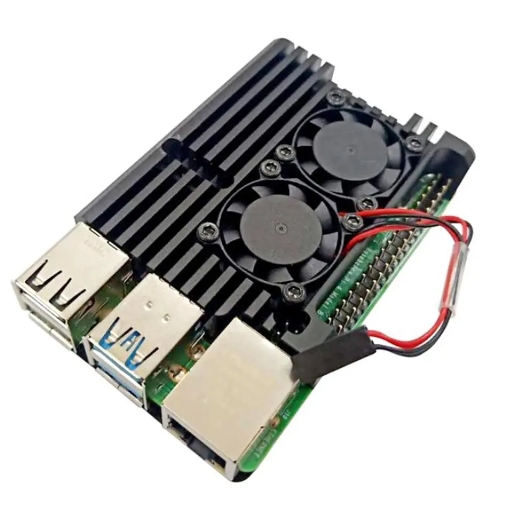 For Raspberry Pi 3 Aluminum Case Replacements Parts Metal Shell Black Enclosure for RPI Raspberry Pi 3B
