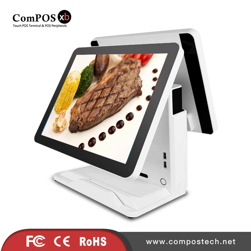 US $336.00 Computer Window dual screen pos terminal pos hardware high quality pos machine pos system retail cash register