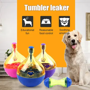

Pet Dog Cat Toy Tumbler Feeding Toy Bone Shaped Leak Food Toy Feeder Pet Training Exercise Interesting YE-Hot