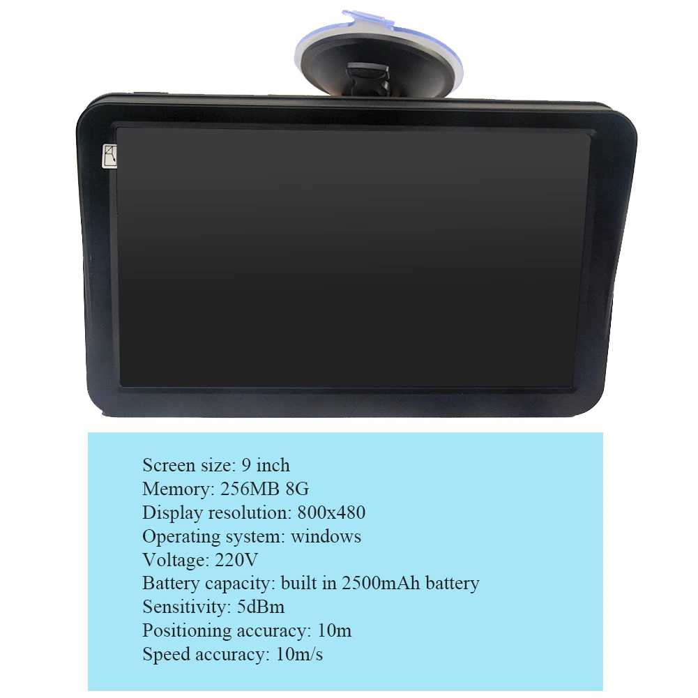 9 дюймов 256 Мб 8G с солнцезащитным козырьком FM gps навигатор Caravan HD автомобиль многоязычный Многофункциональный грузовик Портативный сенсорный экран карты