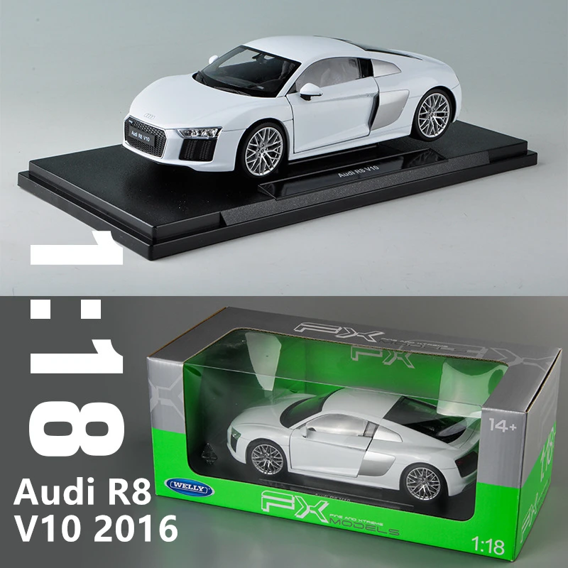 WELLY 1:18 Audi R8 V10 сплав спортивная модель автомобиля украшение коллекция подарок