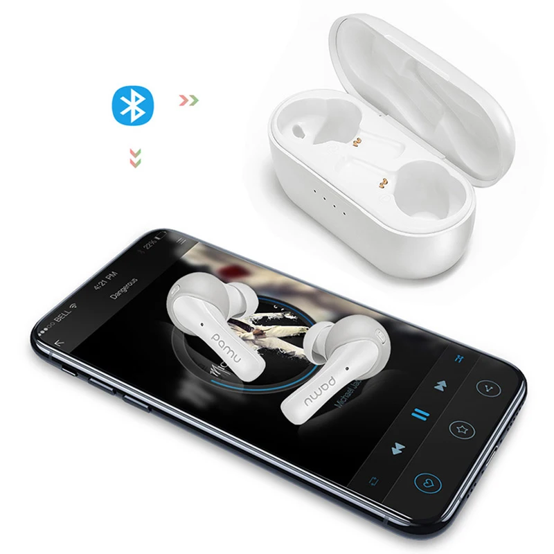 PaMu Slide Mini настоящие Беспроводные наушники с шумоподавлением Bluetooth гарнитура TWS
