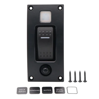 

Boat Switch Panel Curved Deck Wash Pump Switch Waterproof Single Branch On-Off Boat Deck Wash Panel