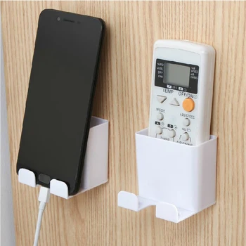 

Wall Mounted Tv Remote Control Holder Air Conditioner Storage Case Mobile Phone Plug Storage Rack Holder Stand Container Shelf 7