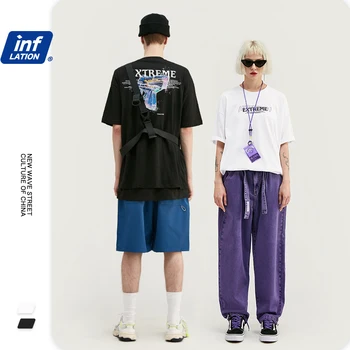 

INFLATION Mens Tshirts Fashion 2020 Trending Cotton Men's T-Shirt Streetwear Men Top Tee Male Hip Hop Tee Shirt Homme 1084S20