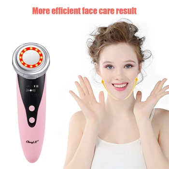 

LED Light Photon Facial Massager Ion Skin Rejuvenation Warm Heat Vibration Eye Neck Face Massager Cleaner Wrinkle Removal Device