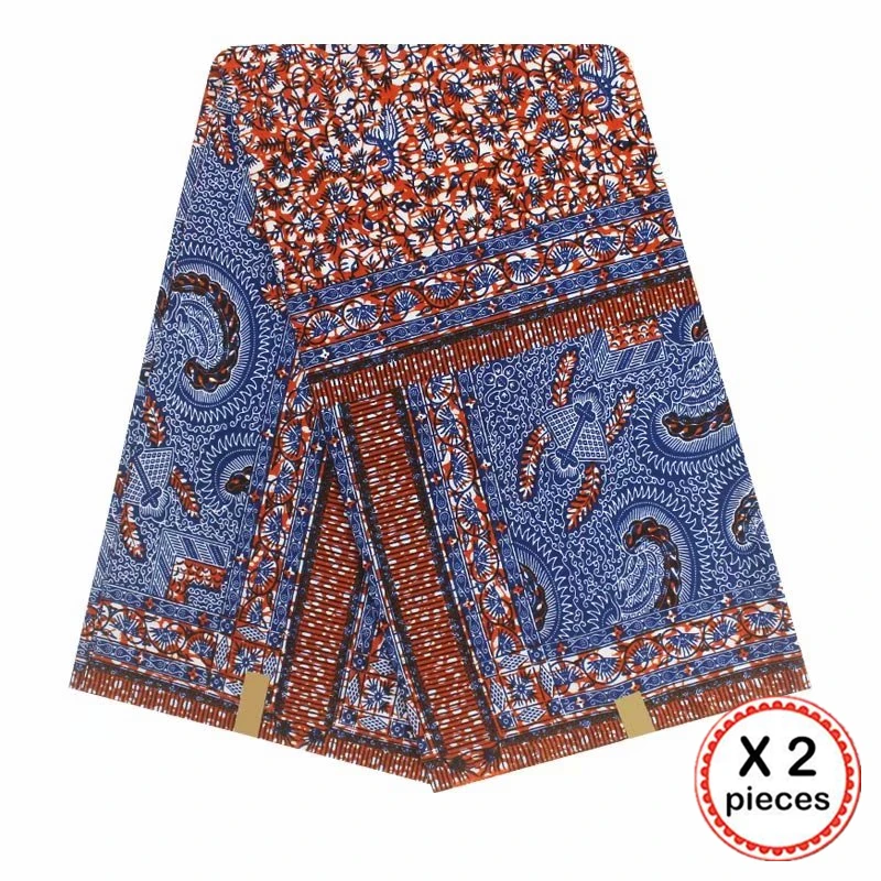 Африканская ткань с восковым принтом, хлопковая ткань для шитья, Анкара, африканская ткань, 12 ярдов, Нигерия, Гана, свадебная одежда, платье 91715