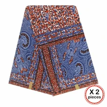 Африканская ткань с восковым принтом, хлопковая ткань для шитья, Анкара, африканская ткань, 12 ярдов, Нигерия, Гана, свадебная одежда, платье 91715