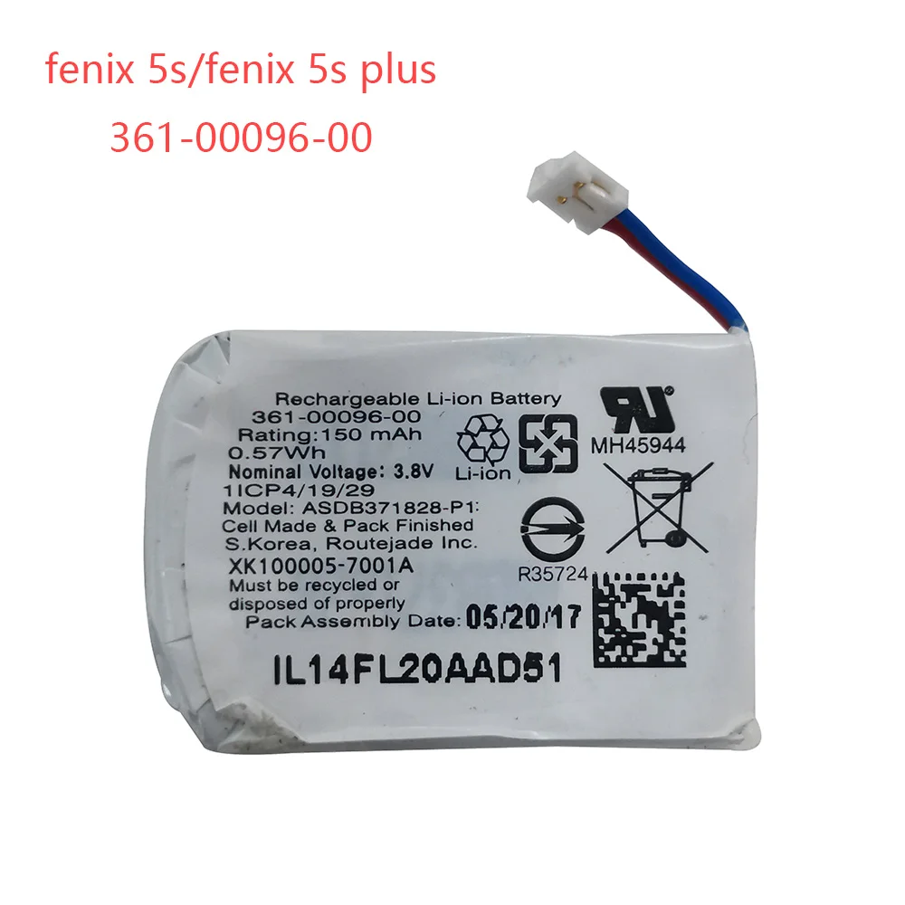 Battery 3610009600 For Garmin Fenix 5s Fenix 5s Plus Rechargeable Li