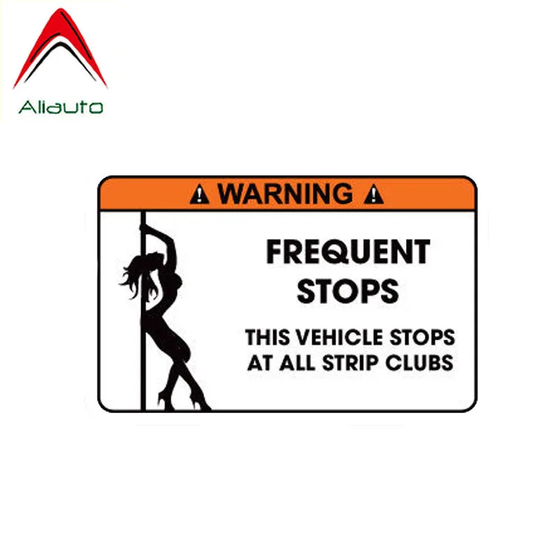 Aliauto Funny Car Sticker Warning Frequired Stops This Vehicle At All Strip Clubs Decal Accessories PVC for Volvo 15cm*9cm | Автомобили и