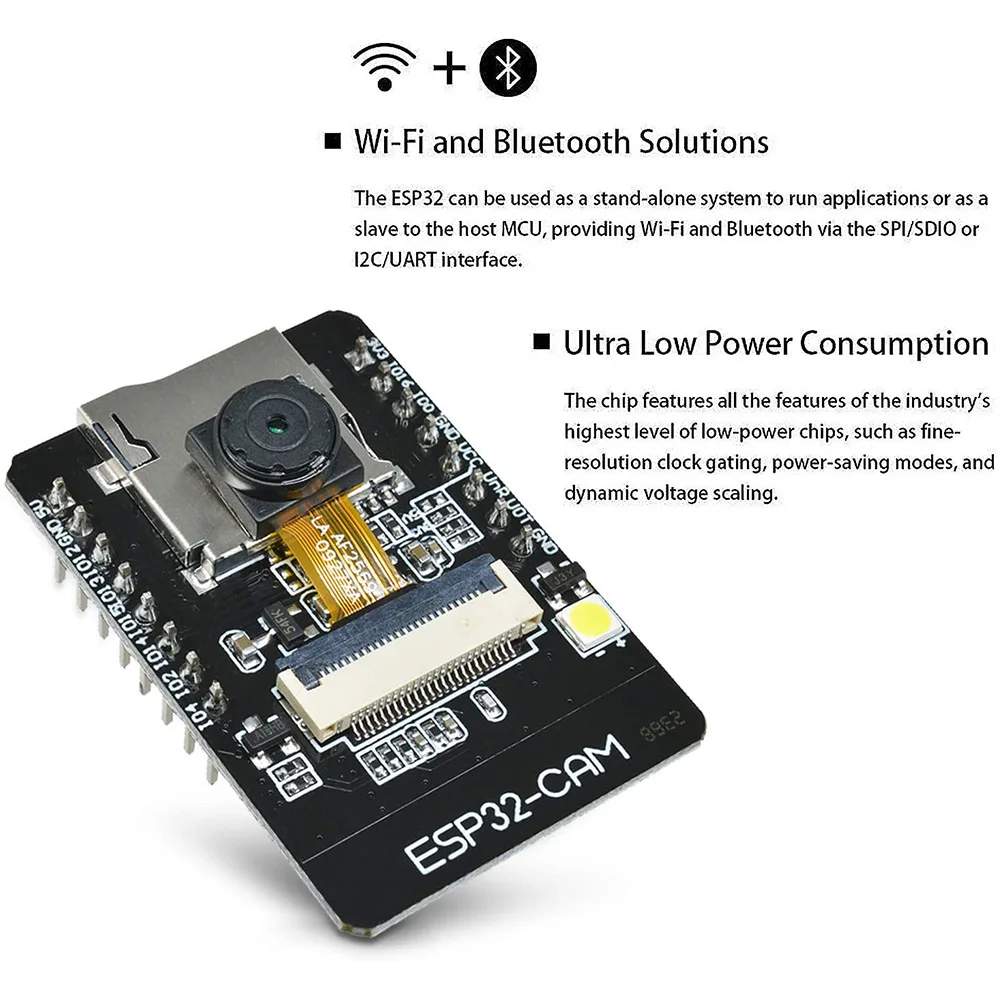 Módulo de Câmera Gêmeo Ov2640 Placa para Câmera de 2mp sem Fio Wi-fi Bluetooth Slot para Cartão tf para Arduino Raspberry pi Quadro demonstração - Imagem 5