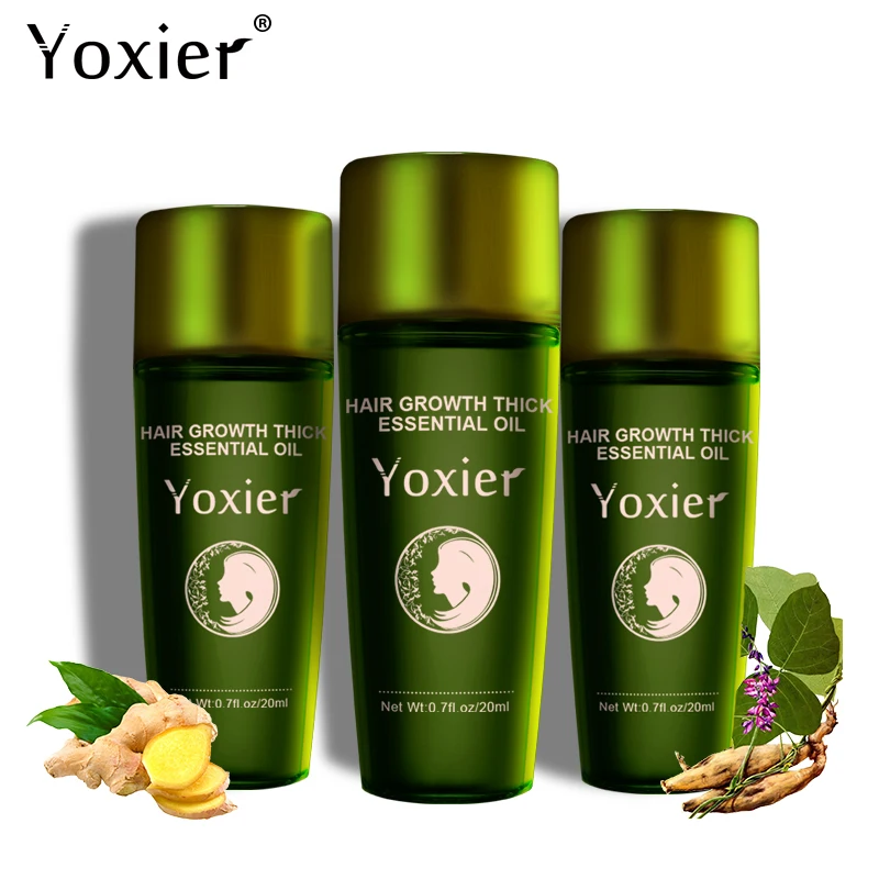 Yoxier Herbal Hair Growth Essential Oil Hair Care Hair Loss Product Promote Thick Fast Repair Growing Treatment Liquid 20ml/3Pcs 3pcs 20ml stainless steel flux soldering paste hwy 800 stainless steel galvanized sheets liquid solder tool fast welding