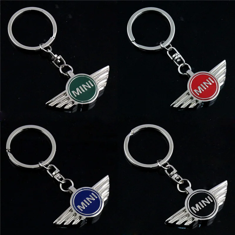 

1 Pcs Key Chain 3D Metal Car Logo Pendant Keychain Crest Keyring Keyfob Gift For bmw Mini Cooper car styling