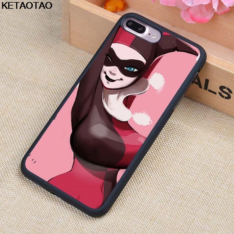 Чехол для телефона KETAOTAO Harley Quinn Suicide Squad s для iPhone 4S SE 5 6 5C 5S 6S 7 8 X Plus XR XS Max чехол из мягкого ТПУ резины и силикона - Цвет: Серый
