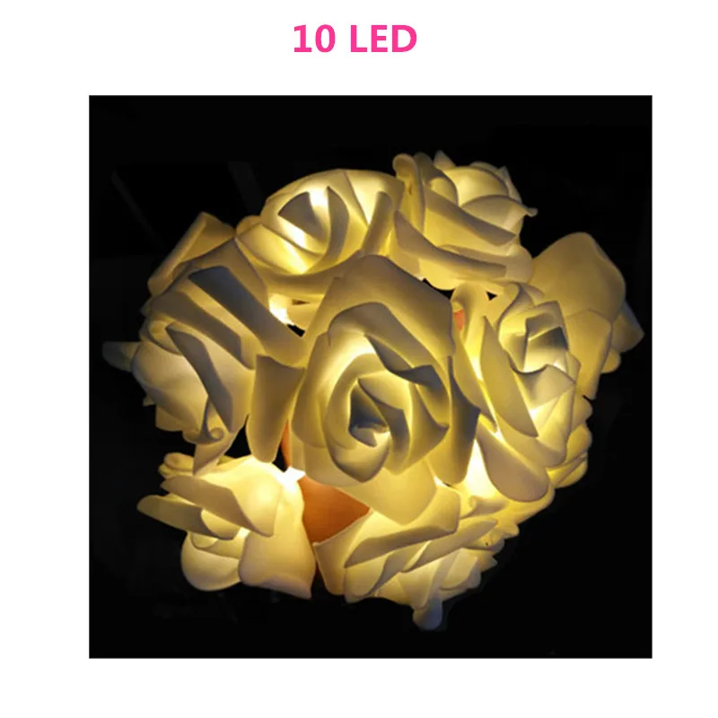 Темно-синий Rose Flower LED String Fairy Lights Christmas Home Holiday String Lights Valentine Wedding Decoration Party Garland Flower Bulbs - Цвет: Темно-синий