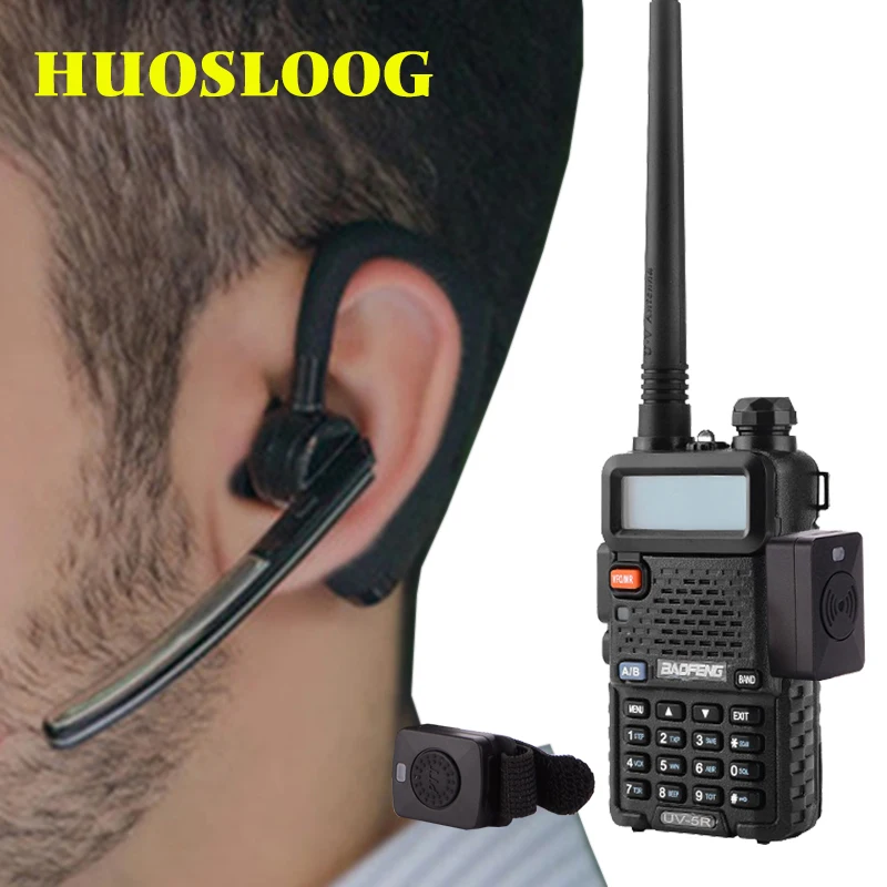 Walkie Talkie Wireless BT Headset Walkie Talkie Bluetooth Earpiece Two Way Radio Headphone Earphone For Kenwood BaoFeng 888S 5R handsfree bluetooth ptt mic speaker earphone earpiece wireless headphone headset for baofeng uv 82 uv 5r radio walkie talkie