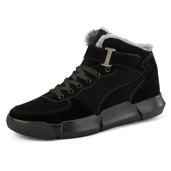 

Winter Men's Boots Warm Boot With Velvet Male Waterproof Shoes Chaussure Mans Casual Shoes For Men Boots Footwear Male Sneakers