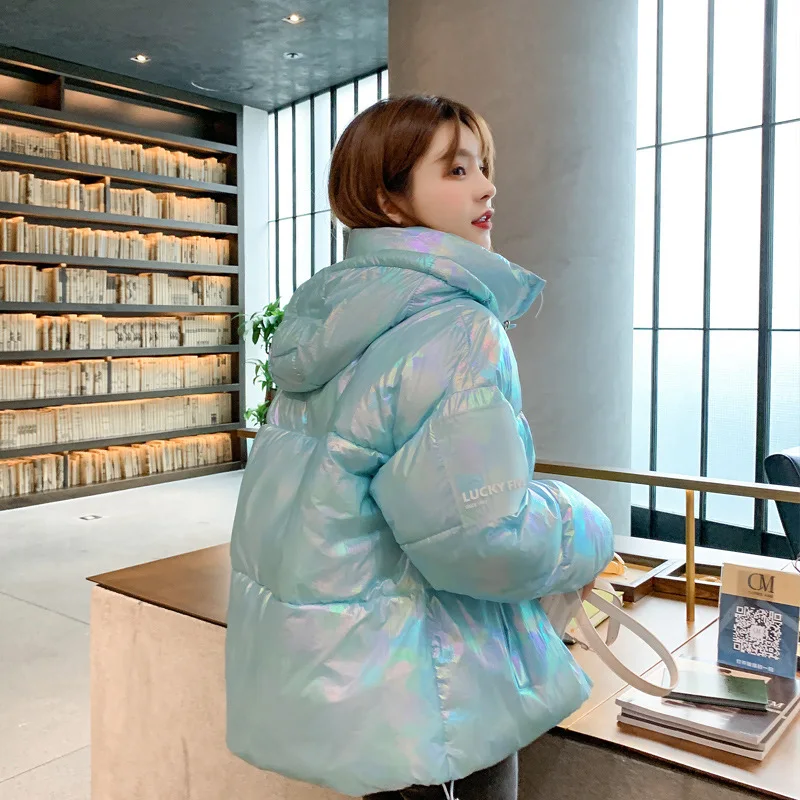 

Colorful 2019 New Style down Jacket Cotton-padded Clothes Women's Korean-style Autumn And Winter Students down Coat Loose-Fit On