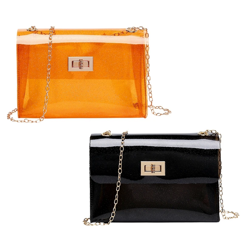 2 шт Желейная сумка блестящая карамельного цвета через плечо для девушек любимые