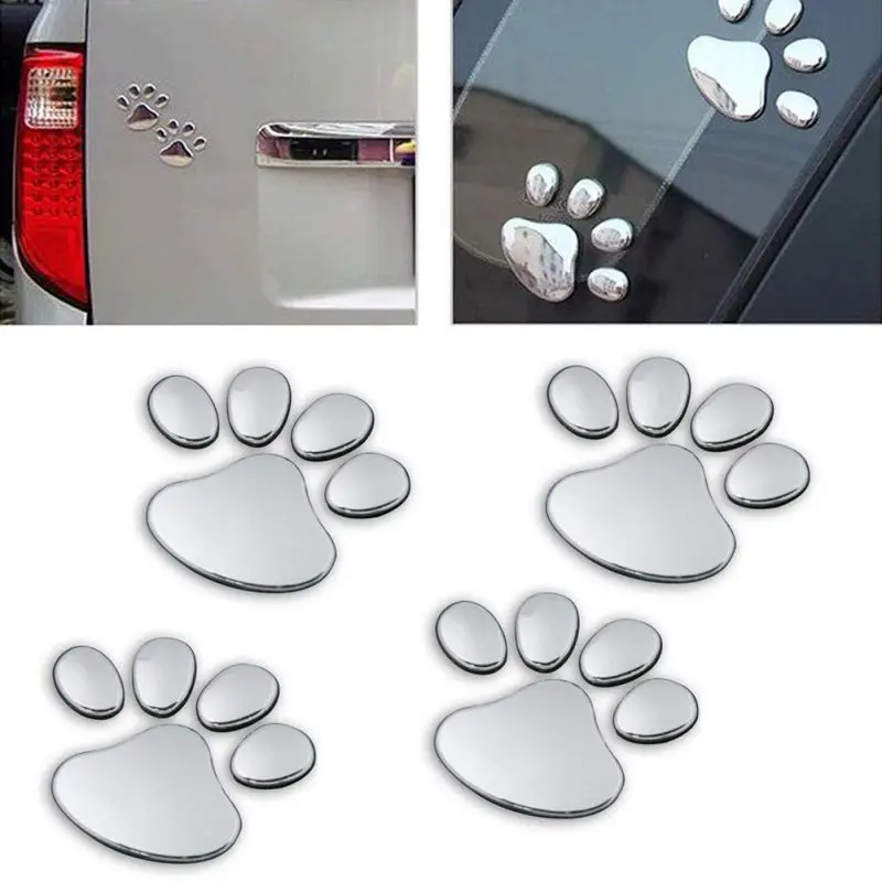 Car Sticker 3D Animal Paw Dog Cat Bear Foot Prints Footprint Wall Decoration New