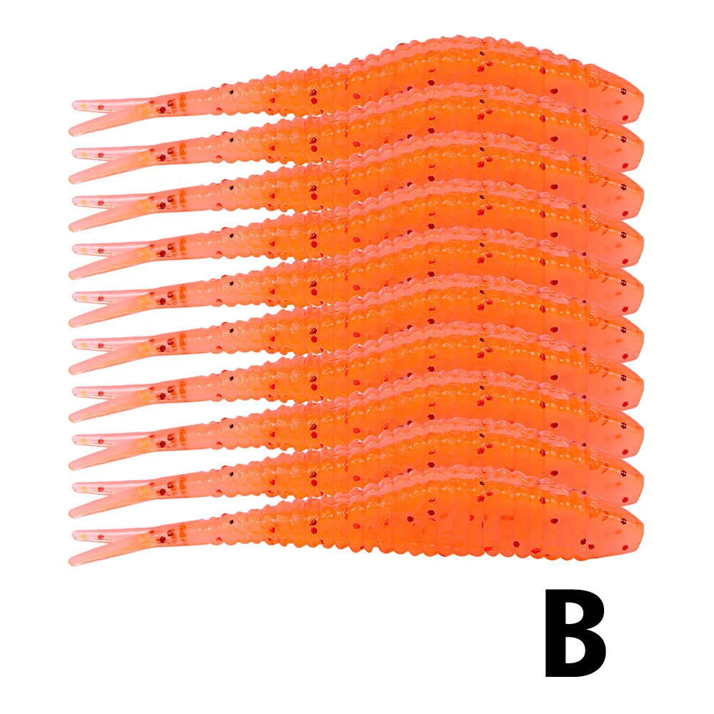 Мягкие силиконовые воблеры BattleBass, 10 шт./лот, 6 см, мягкие приманки, приманки для рыбалки, легкие блесны, 1,5 г, 10 цветов - Цвет: Color B