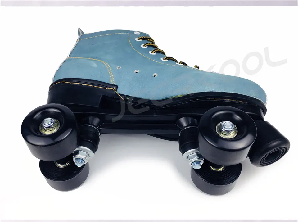 Взрослые роликовые коньки из искусственной кожи, двойная линия, коньки, две линии, обувь для катания на коньках, патины с черным Полиуретаном, 4 колеса, Japy