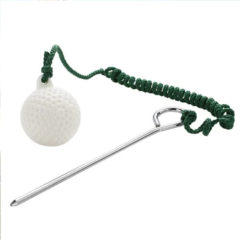 

Practical Accessory Training Aids Swing With Rope Golf Ball Plastic Practice Outdoor Sport Durable Beginners Shot Hit