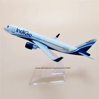 

16cm Alloy Metal Air Indian Indigo Airlines A320 Airplane Model Airbus 320 Airways Plane Model Diecast Aircraft Gifts