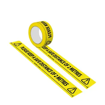 

Yellow Social Distancing Stickers Tape Please Keep A Safe Distance Warning Tape 23GB