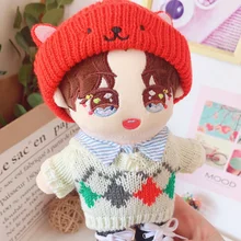 

Wang YiBo Star Doll Dress Up Replace Clothes Square Sweater Suit 20cm Toy Baby Clothes Christmas Gifts
