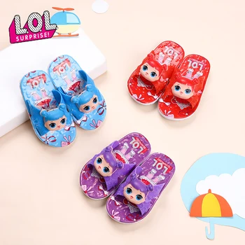 

LOL Surprise Dolls 2-10years Old Kids Summer Slippers Cartoon Indoor Non-slip Soft Bottom Bathroom Sandals Shoes Girls