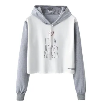 

Coat women's sweatshirt худи hoodies толстовки sports Leisure Long Sleeve O-Neck Letter Print Pockets Sport Hooded Pullover h4