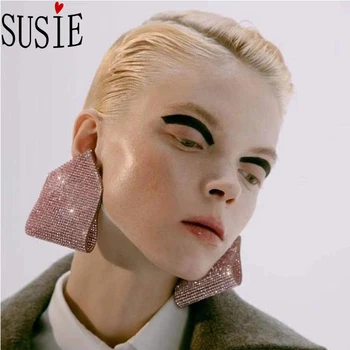 

LOVE SUSIE 2020 New Earrings Women Fashion Jewelery Party Wedding Accessories Flash Rhinestones Earring