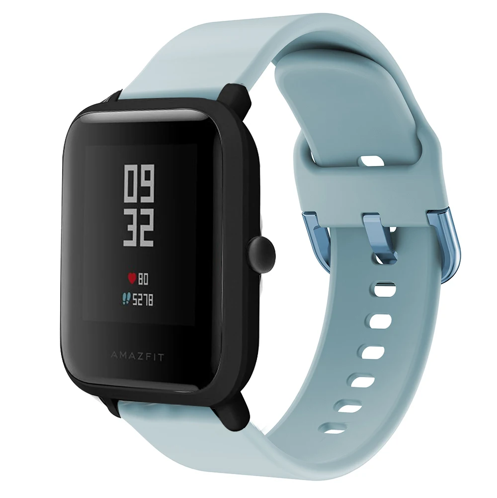 Браслет Correa Amazfit Bip для Samsung Galaxy Watch 42 мм 20 силиконовый ремешок GTR Gear S2 спортивный