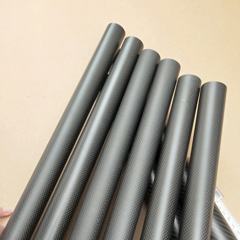 2PC 3K Plain matte carbon fiber tube drone accessories OD 6mm8mm12mm20mm30mm Length 500mm Carbon fiber pipe factory direct sales