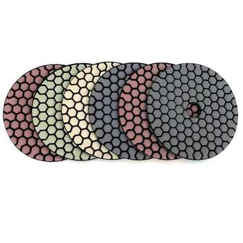 

Promotion! 6 Pcs 100 Mm Dry Polishing Pad 4 Inch Sharp Type Diamond Polishing Pads For Granite Marble Sanding Disc For Stone