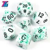 Withe Dice Red Ink 7Pcs/Set Polyhedral TRPG Games for DnD Opaque D4-D20 Multi Sides Dice for Board Game ► Photo 3/6