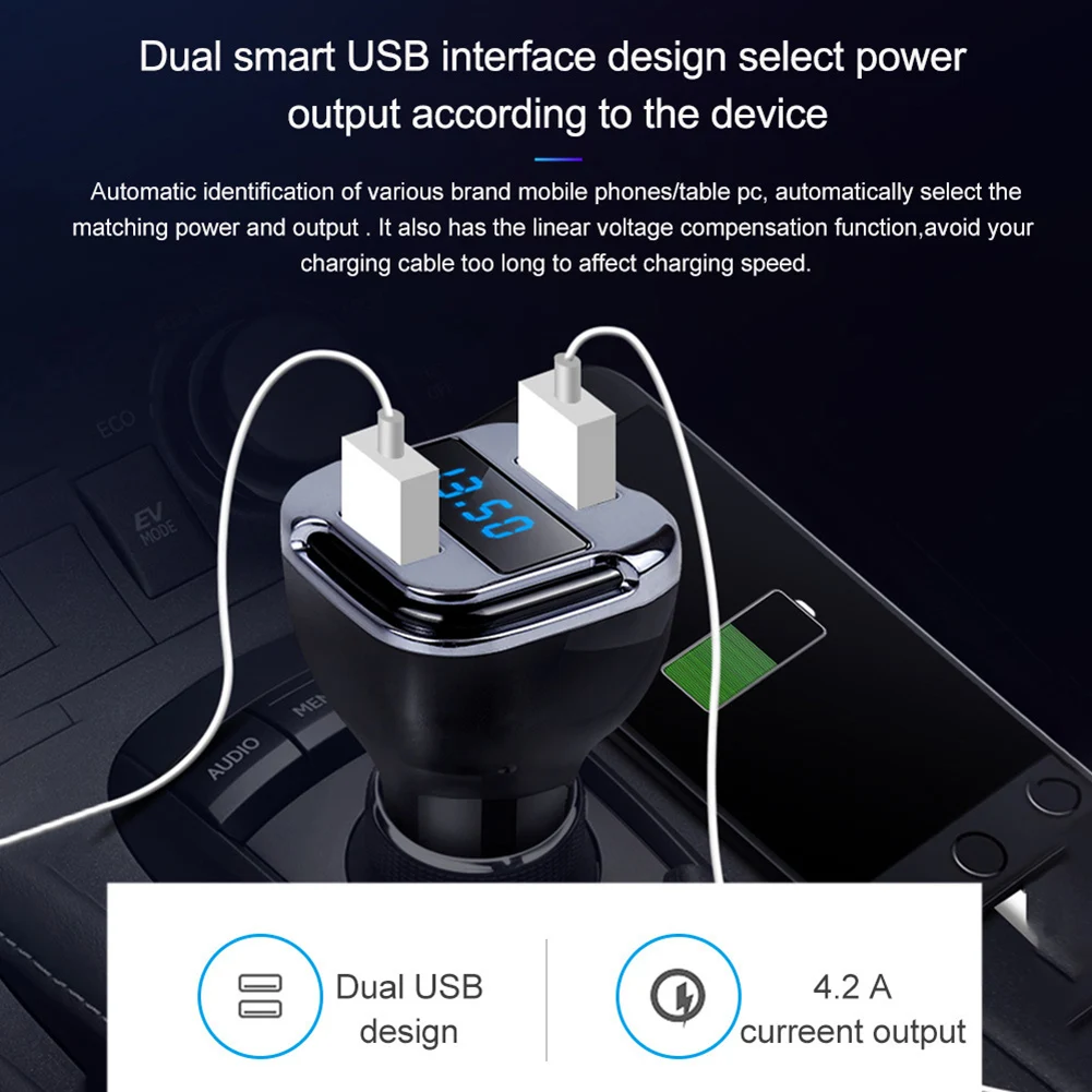 E5 4.2A двойной usb порт gps локатор телефон автомобильное быстрое зарядное устройство адаптер автомобильные аксессуары интерьер