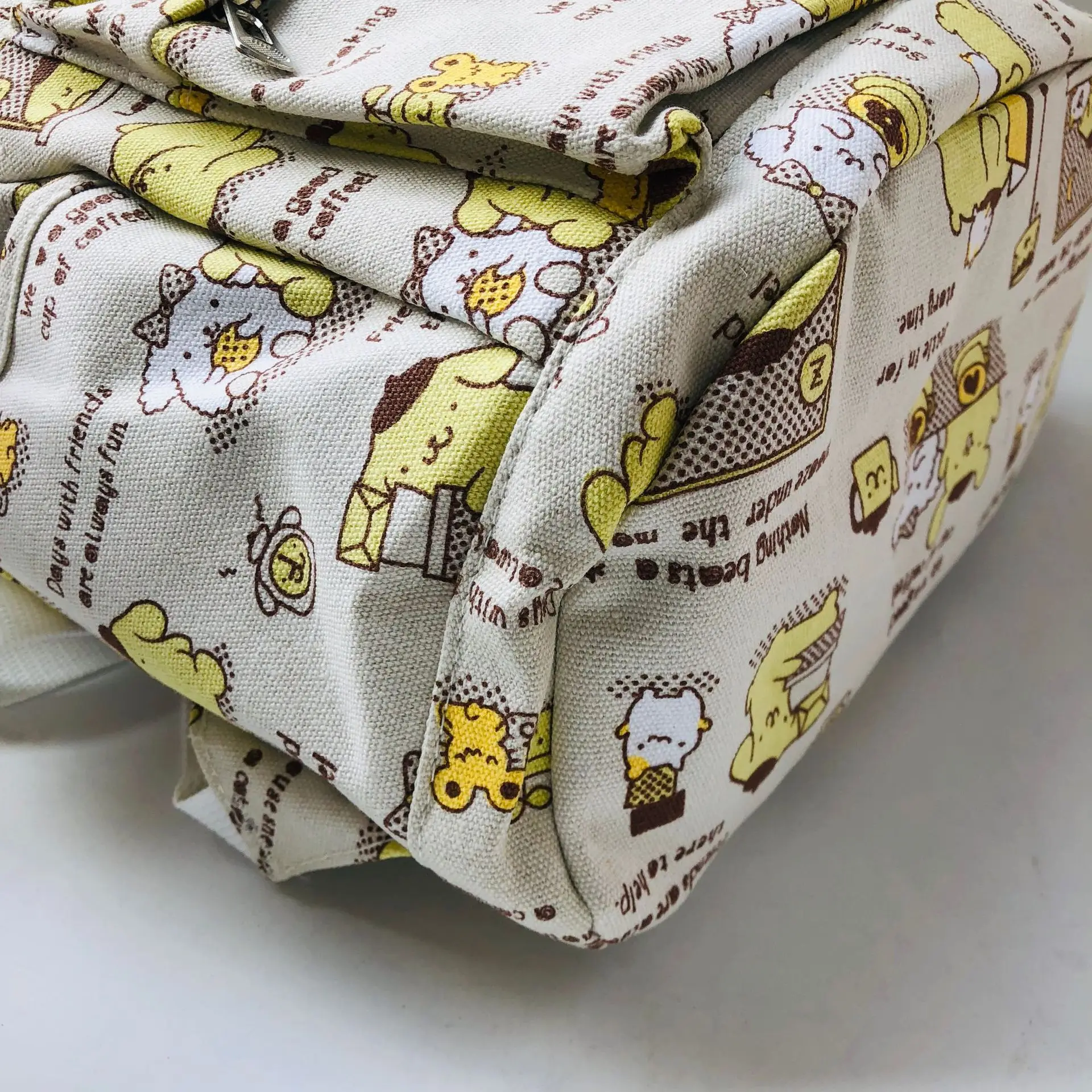 15*29*40 см 450 Марка pom-Pom Purin тапочки в виде персонажа аниме холщовый рюкзак дорожный плюшевая сумка в виде котенка