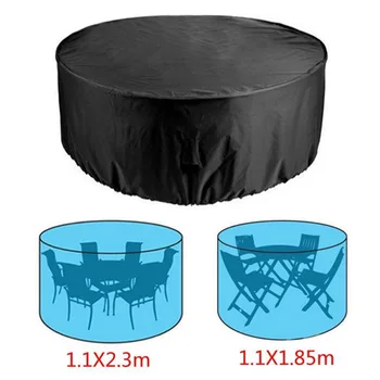 

Round Furniture Cover Dustproof Waterproof Outdoor Garden Round Table Cover Outdoor Round Pool Cover
