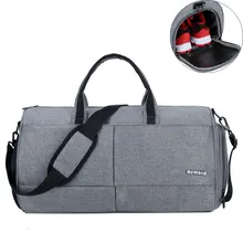 Водонепроницаемый нейлоновый чемодан для путешествий, мужской цилиндрический чемодан, спортивные сумки через плечо, большая емкость, спортивная сумка для обуви S062