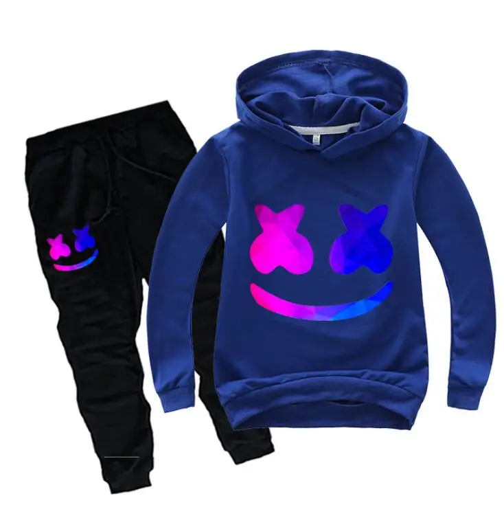 Koop Merk Kids Trainingspak Jongens Kleding Set DJ Muziek Hoodies en Broek Tiener Sportwear Kleding Battle Royale Sport Pak