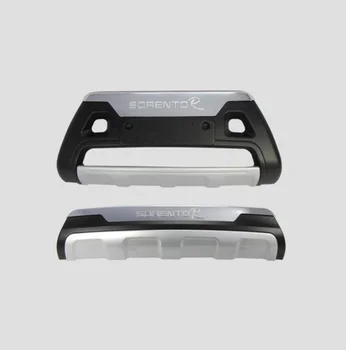 

Fit For Kia Sorento R 2013 2014 2015 Front+ Rear Bumper Diffuser Bumpers Lip Protector Guard skid plate ABS Chrome finish 2PES