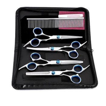 

6 inch Cutting Thinning Styling Tool Hair Scissors Stainless Steel Pet Grooming Hair Cutting Professional barber Scissor 5pc/set