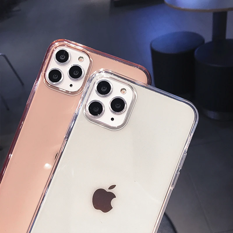 Прозрачный однотонный чехол карамельных цветов для iPhone 11Pro XS Max 6 6s 7 8 Plus X XR мягкая
